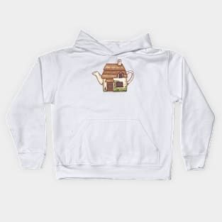 Cottage Teapot House Kids Hoodie